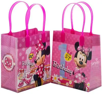 12PCS- 6  Disney Minnie Mouse 1st Birthday Party Favor Goodie Loot Bag Small • $17.98