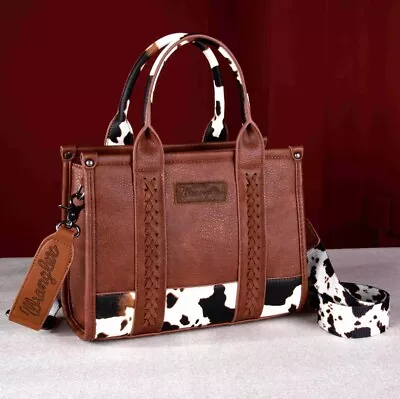 Wrangler By Montana West Cow Print Concealed Carry Tote Crossbody • $55