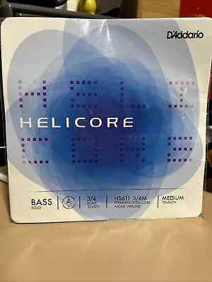 D'Addario Helicore Solo Bass Single A String 3/4 Scale Medium Tension • $29.99