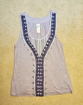 Anthropologie C.Keer Rare Eyelet Lace Embroidered Boho Top Size Small • $10.95