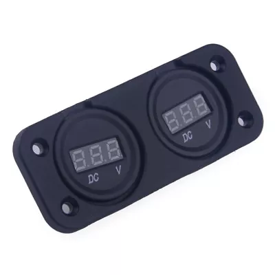 Dual LED Battery Digital Monitor DC12V-24V Volt Meter Gauge Car Motorcycle Boat • £13.07