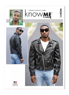 Know Me SEWING PATTERN ME2011 Men's Moto/Biker Jacket 34-42 Or 44-52 • £14.99