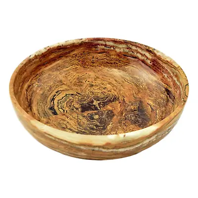 Multi Brown Onyx 8-inch Decorative Bowl • $98.95