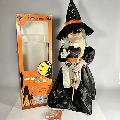 Vintage Telco Halloween Figure Motionette Witch With Box WORKS Missing Pumkin • $33.25