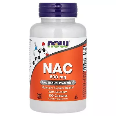 Now Foods NAC 600 Mg 100 Veg Capsules GMP Quality Assured Kosher • $16.93