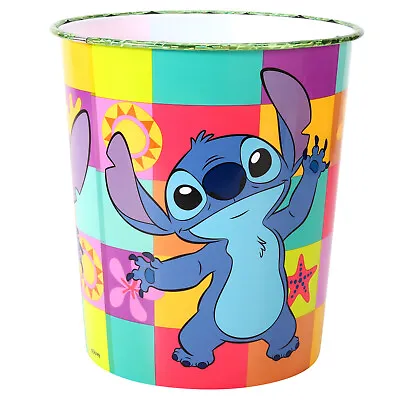 Disney Stitch Kids Waste Bucket Paper Bin Basket For Bedroom Desk Dustbin • £9.99