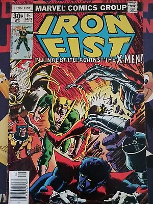 Iron Fist #15 -1977 Marvel  Bushmaster X-Men Appearance Great Condition  • $0.99