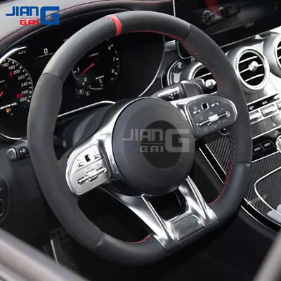 Full Leather Steering Wheel Fit 2018+ Mercedes-Benz A C G Class GLA GLB GLC AMG • $599