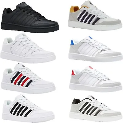 K-Swiss Mens Court Palisades Low Rise Lace Up Trainers Shoes • $112.15