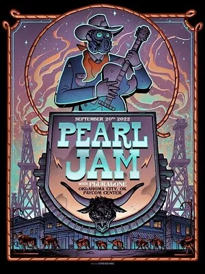 Pearl Jam Oklahoma City OKC Munk One 2022 Show Edition Poster Art Print • $149.99