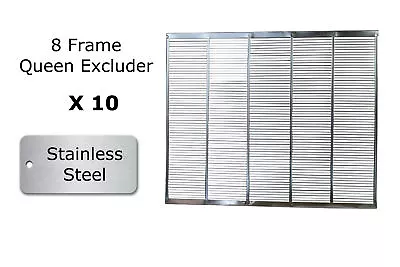 10 X 8 Frame Stainless Steel Metal Bound Queen Bee Excluder -Beekeeping Beehive • $199.90