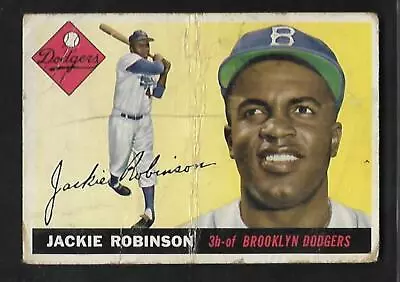 1955 Topps #50 Jackie Robinson Dodgers ORIGINAL CENTERED NICE FILLER CARD! • $340