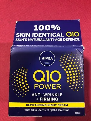 NIVEA Q10 Power Anti-Wrinkle + Firming Night Cream Anti Ageing Cream 50 ML • $14.99