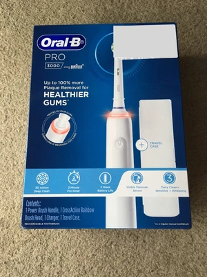 $69 • Buy Oral-B PRO 3000 Electric Toothbrush - Blue/White