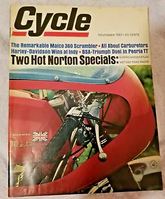 Cycle Magazine (No Label) November 1967 Maico 360 Scrambler Norton 360 Metisse • $14.95