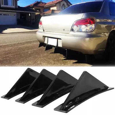 Rear Bumper Diffuser Lip Splitter Shark Fins Trim Cap For Subaru Impreza WRX/STI • $19.89