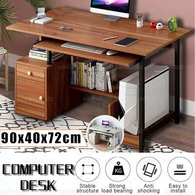 $100.95 • Buy Office Computer Desk Study Storage Cabinet PC Student Laptop Table  Home Writing