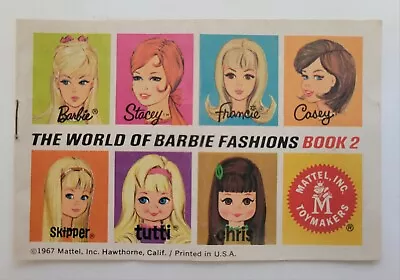Vintage 1967 Mattel The World Of Barbie Fashions Booklet-Book #2 VG Condition  • $5.75