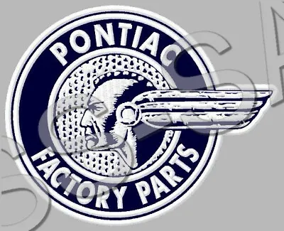 PONTIAC FACTORY PARTS EMBROIDERED PATCH IRON/SEW ON ~4  X 4-7/8  STREAMLINER V8 • $13