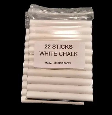 22 Sticks Dustless White Chalk • £2.78
