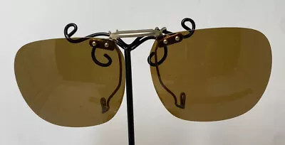 Vintage Clip & Flip Square Brown Sunglasses Clip On Japan • $14