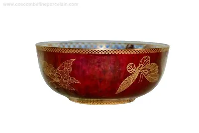 RARE Wedgwood Red Lustre Fairyland Butterfly Imperial Bowl Daisy Makeig Jones • £695