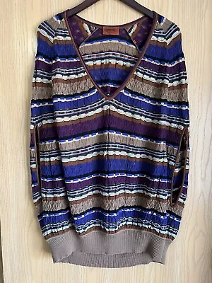 Missoni Cocoon Poncho | Wool Blend | Multi Color Knit | Size M | Made In Italy • $125