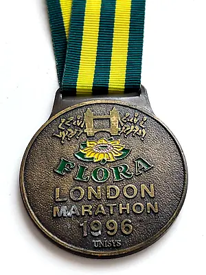 Vintage Flora London Marathon 1996 Finishers Medal With Ribbon • £34.30