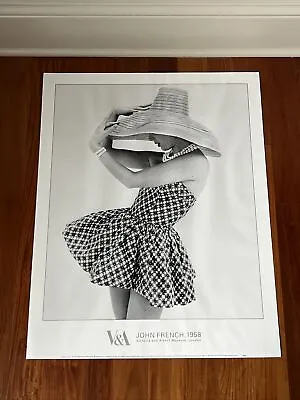 John French Victoria & Albert Museum Poster Vintage Fashion Model Black White • $59.95