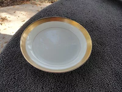Mikasa Harrow Gold Rim White Bone-China Soup Bowl • $20
