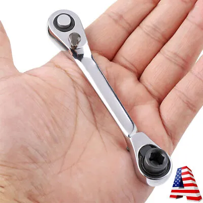 Mini 1/4  Double-Ended Quick Socket Ratchet Wrench! • $7.99