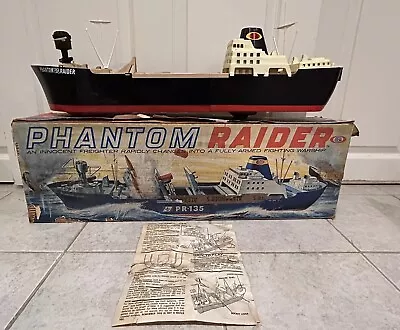 Ideal Phantom Raider Battle Ship PR-135 1964 W/box & Instructions - WORKS - Vtg • $145