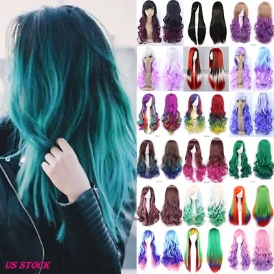 New Sexy Women'S Fashion Wavy Curly Long Hair Full Wigs Cosplay Party Wig Hg23 • $19.32