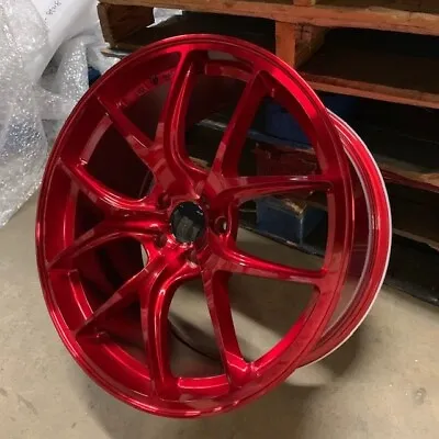 18  Red F1 Fi Style Staggered Wheels Fits G35 G35x G37x Q60 Q60s • $699.99