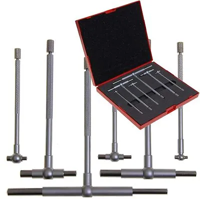 Telescoping T Bore Gauge 6 Pc Cylinder Hole Smooth Gage Professional Set W/Case • $42.95