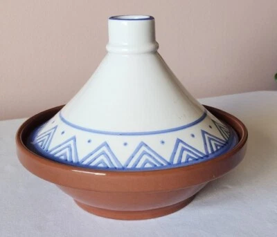 $35 • Buy Val Do Sol Terracotta Table Lid Lidded Tagine Ceramic Pot Bowl Portugal Glazed