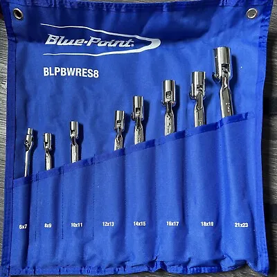 Blue Point Double Flex Socket Wrench 8 Pc Metric Set 12 Pt 6MM-23MM - BLPBWRES8 • $238.99