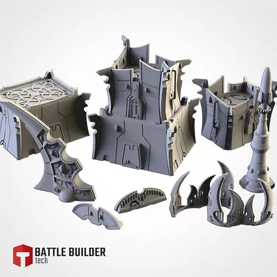 Beautiful Eldar Inspired Terrain Warhammer 40k Space Elf Xenos Buildings • £49.99
