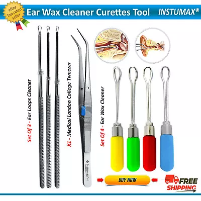 Ear Pick Loop Medical Earwax Cleaner Surgical Curettes Ear Cleaning Wax Removal • $7.34