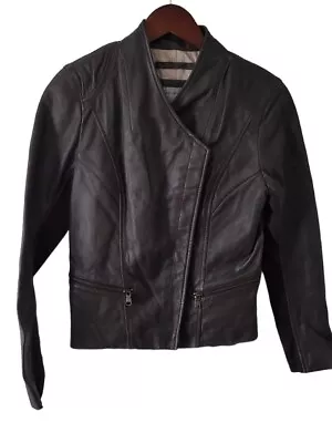 Marc New York By Andrew Marc Gray Leather Jacket Small • $39.90