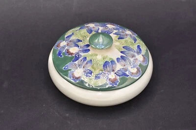 £95 • Buy Lise B Moorcroft Lustre Blue Iris Limited Edition 14.5cm Powder Bowl (750) C1999