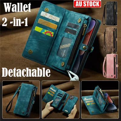 Wallet Case For IPhone 15 14 13 12 Pro Max XS 7 8 Plus Magnetic Detachable Cover • $29.59