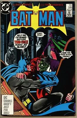 Batman #398-1989 Fn+ 6.5 Two-Face Catwoman Tom Mandrake 4th • $16.79