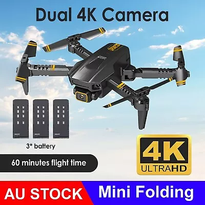 Mini Folding Drone With 4K HD Dual Camera WiFi FPV Foldable Quadcopter For Kids • $74.99