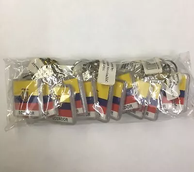 12 Pieces Ecuador Flag Keychain Plastic Double Sided New Great Souvenir • $10