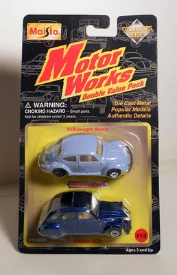$4.79 • Buy 1996 MAISTO COMMUTERS 2 Pack Volkswagen VW Beetle & Citroen 2CV #15080 NIP