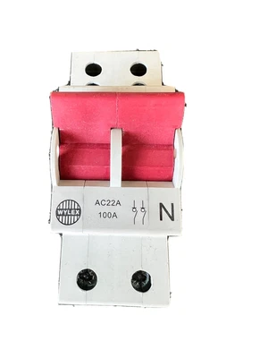 £2.50 • Buy Wylex Main Switch Disconnector 100 Amp Double Pole Isolator 100a WS102 - White