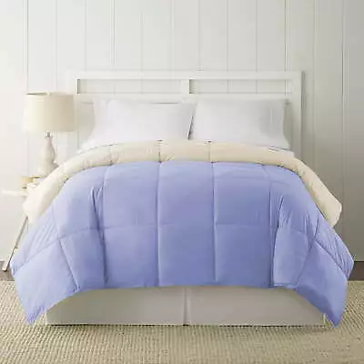 Modern Threads Reversible Blue & Cream Adult Down Alternative Comforter Queen • $35.89