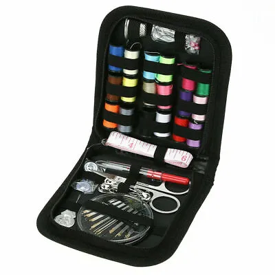 Sewing Kit & Case Portable Emergency Repair Needle Craft Thread Scissors Travel • £7.49