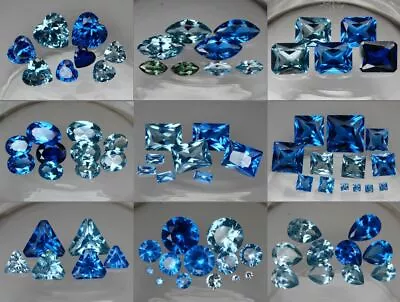 Lab Created Blue Spinel AAA Synthetic Loose Gemstone Many Sizes Cuts Shades Best • $3.85